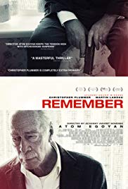 Remember released on dvd on 3 May, 2016.